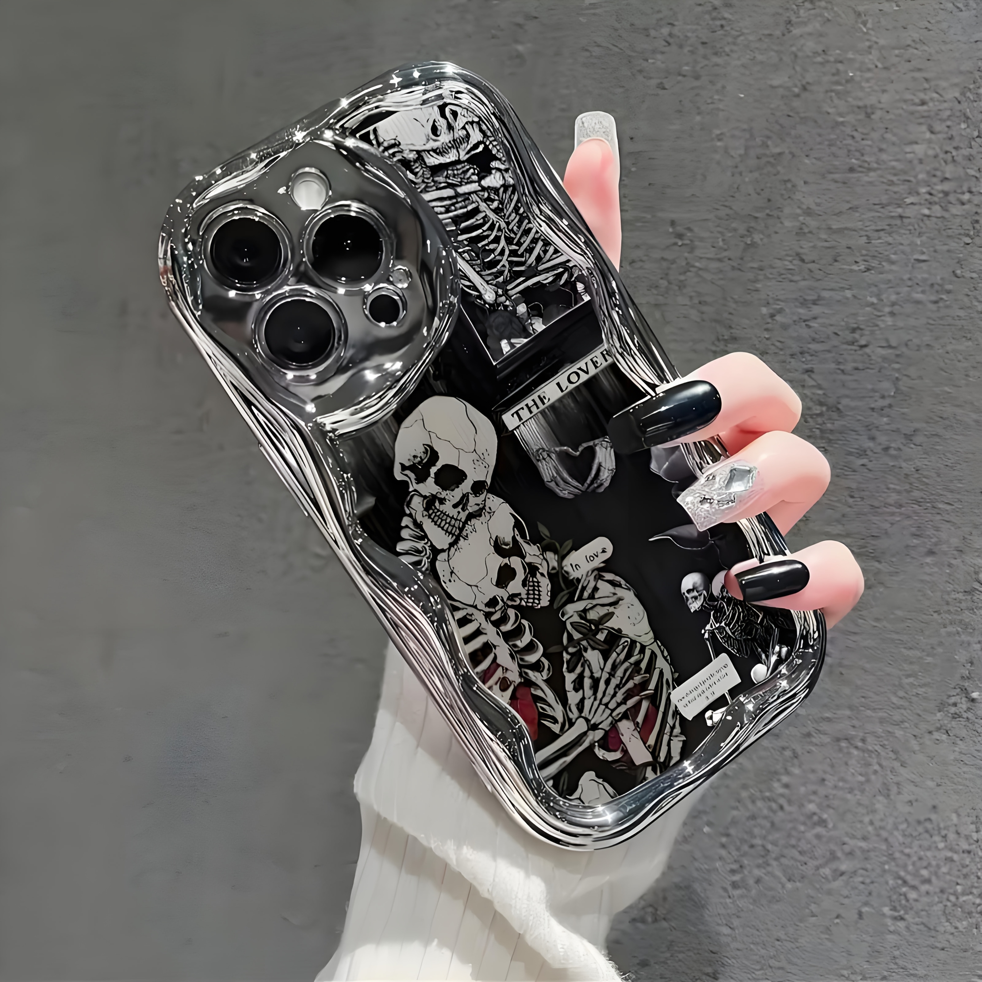 TEMU Phone Case: Halloween Christmas Essential Gift For Parents, Couples, - Anti-drop Mirror Cute Girly Cartoon Minimalist Fashion Versatile High-end