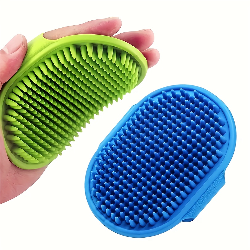 pet bathing brush massage gloves adjustable circular handle non   soft bristles for   grooming shampooing massaging ideal for bathing Product details 1
