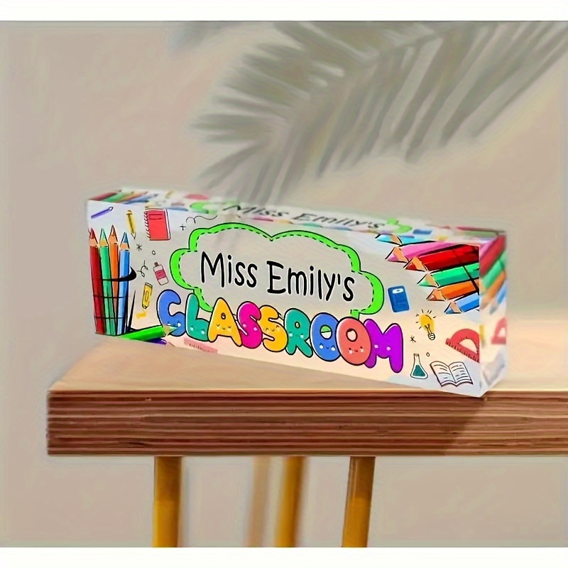 

Personalized Desk Art , Customizable Decor Nameplate Pattern - For Colleagues, Boss, Employees, - , No Needed