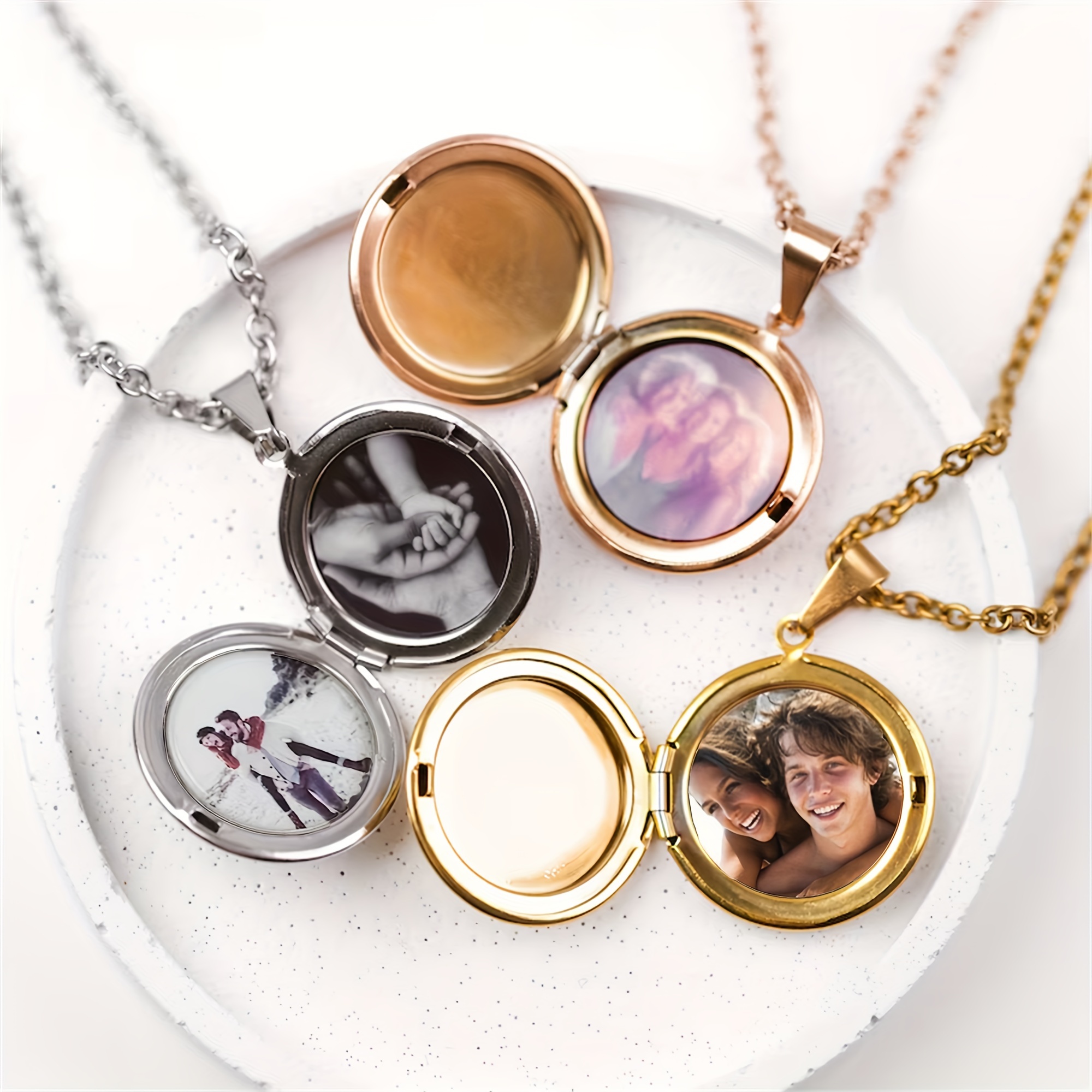 

Customized Photo Locket Necklace, Personalized Picture Elegant Jewelry, Minimalist Style, Romantic Keepsake, Mother's Day Gift, Anniversary Present