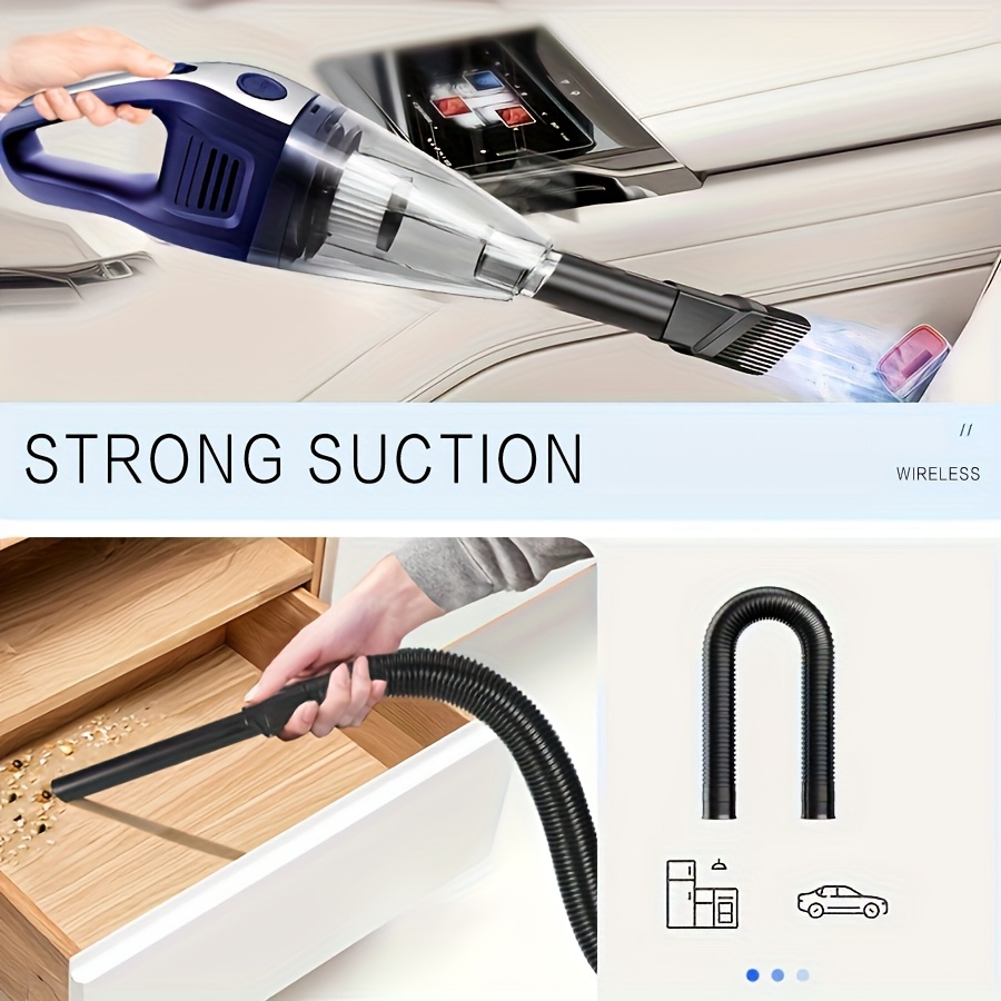 Powerful 5000pa Cordless Handheld Car Vacuum Cleaner with USB Charging for Cars, Homes, and Pet Hair Removal