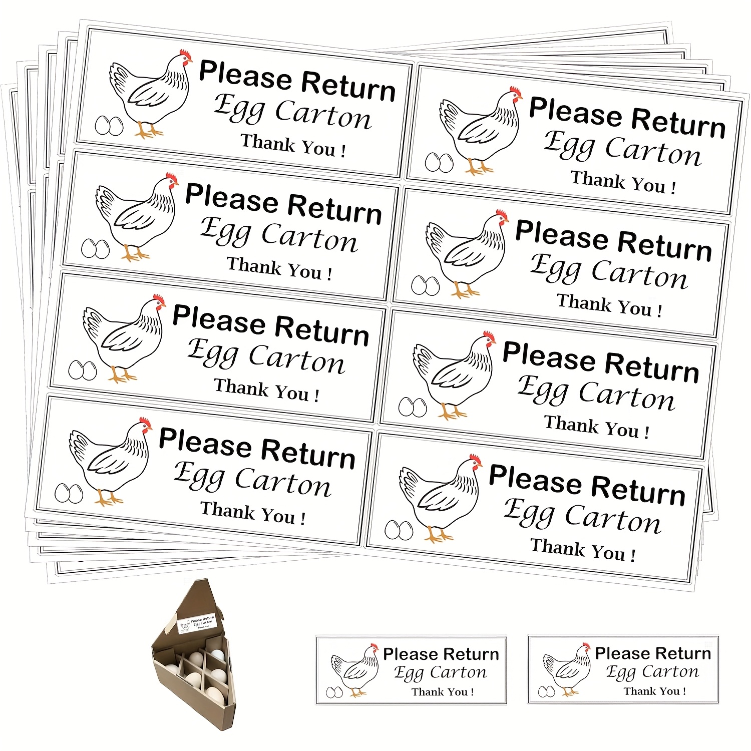 500 Eier-Aufkleber Für Frische Eier - Praktische Etiketten Mit Haltbarkeits-Datum