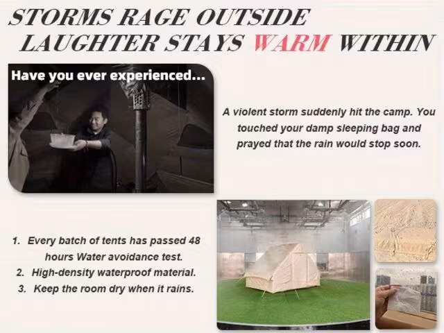 large inflatable tent for 8 10 person 135 inflatable cabin tents for camping instant setup blow up tent 4 season inflatable tents with stove jack Product details 8