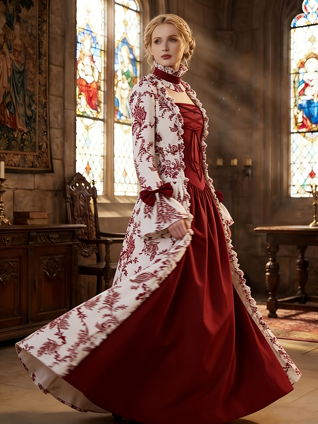 red and white victorian dress Amazon.com: iSHOWcos Women's Marie Antoinette Victorian Ball Gown Red  Floral Costume Dress-XS : Clothing, Shoes & Jewelry