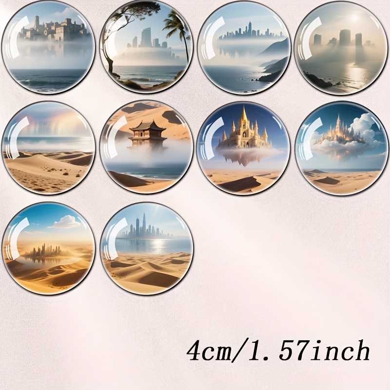 TEMU 10pcs Large 3d Relief Glass Fridge Magnets Fridge Magnets Kitchen Office And Home Decor Whiteboard Storage Cabinet Cabinet And Dishwasher, Ideal