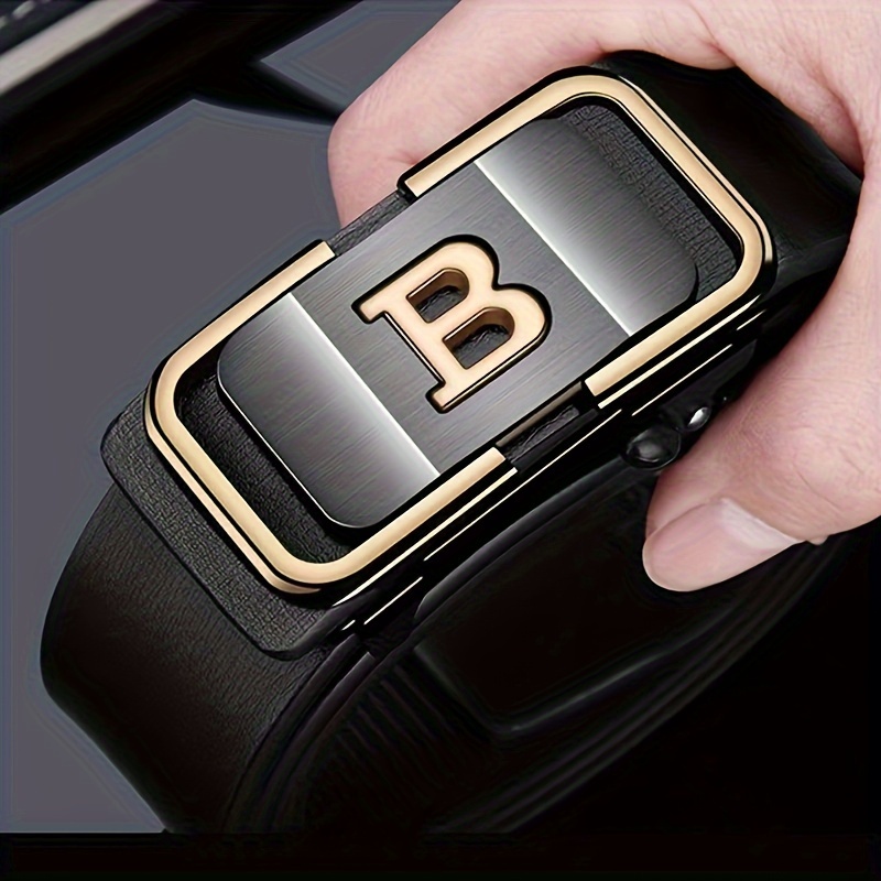 

1pc Men's Automatic Buckle Belt, Ideal Gift For Men