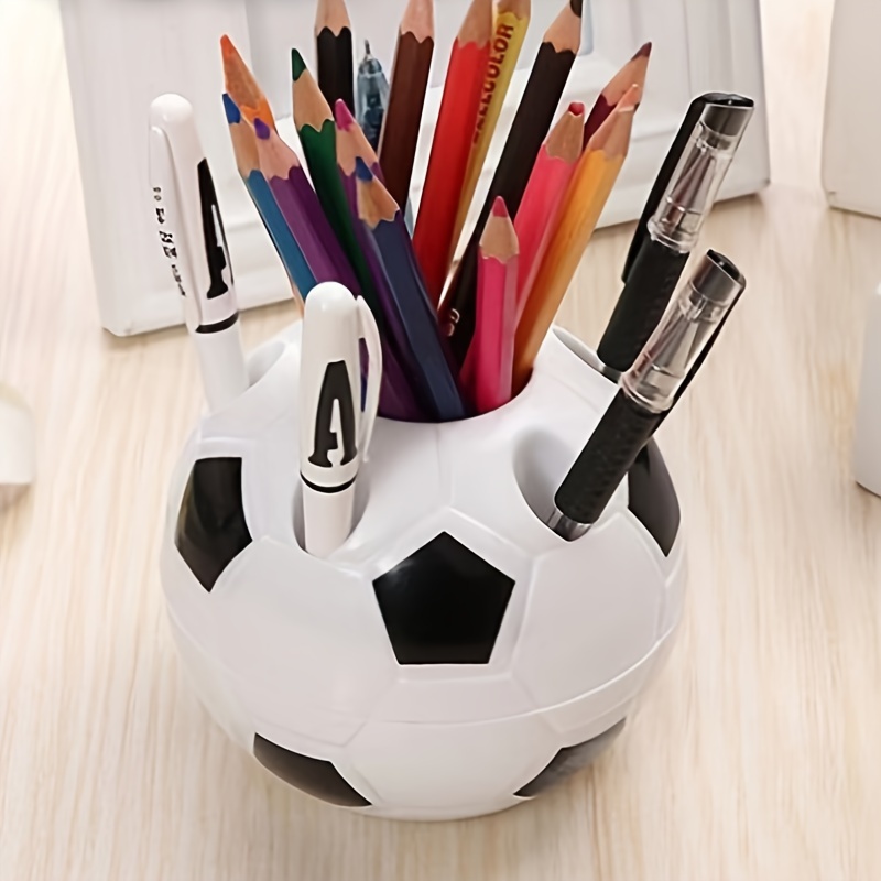 

Sleek Football-shaped Desk Organizer - Lightweight Pen Holder For Office And Student Use, Daily