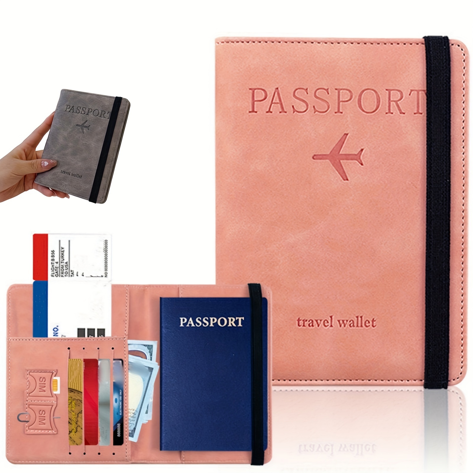 

1pc Bifold Passport Multifunctional Bag, Passport Holder, Wallet, Business And Trip Passport Case