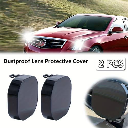 2pcs dustproof lens protective cover 3 inch fog driver lampshade black for automotive led work light covers protective housing durable plastic