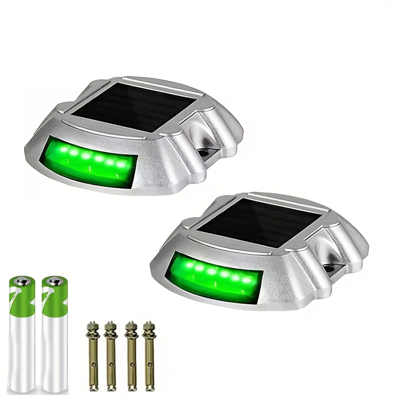 TEMU 2/4/8pcs Solar Deck Lights | 12led Driveway Lights, Solar Powered Dock Light, Outdoor Ip68 Road Markers For Step, Sidewalk, Stair, Boat, Garden,