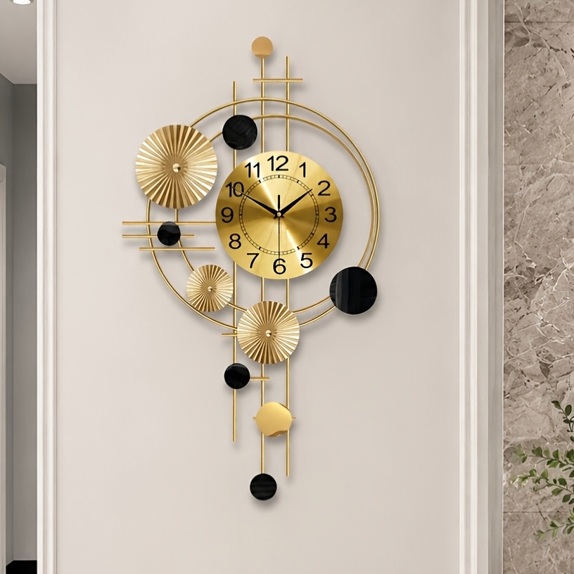 Modern Nordic Wall Clock, Silent Non-Ticking Minimalist Design