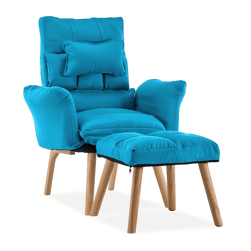 TEMU 6-position Adjustable Lazy Sofa Chair With Footrest, Reclining Room Bedroom, Single Leisure Chair, Multiple Colors