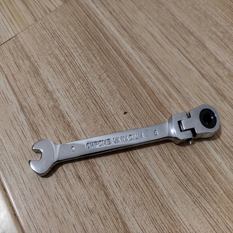 

1pc Adjustable Head 72-tooth Ratchet Wrench, Open-end Wrench, Dual-use Quick Wrench, Hardware Tool