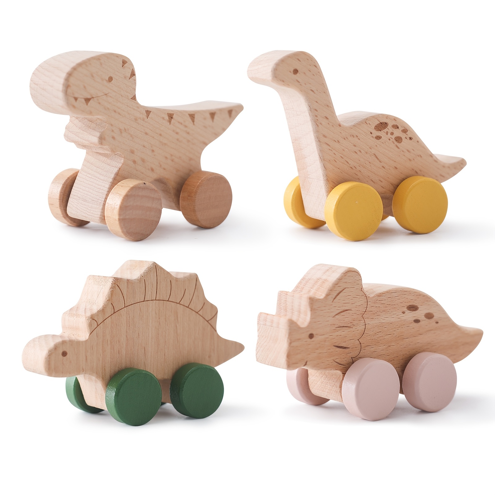 Wooden Dinosaur Sorting Car Toy for Baby Development