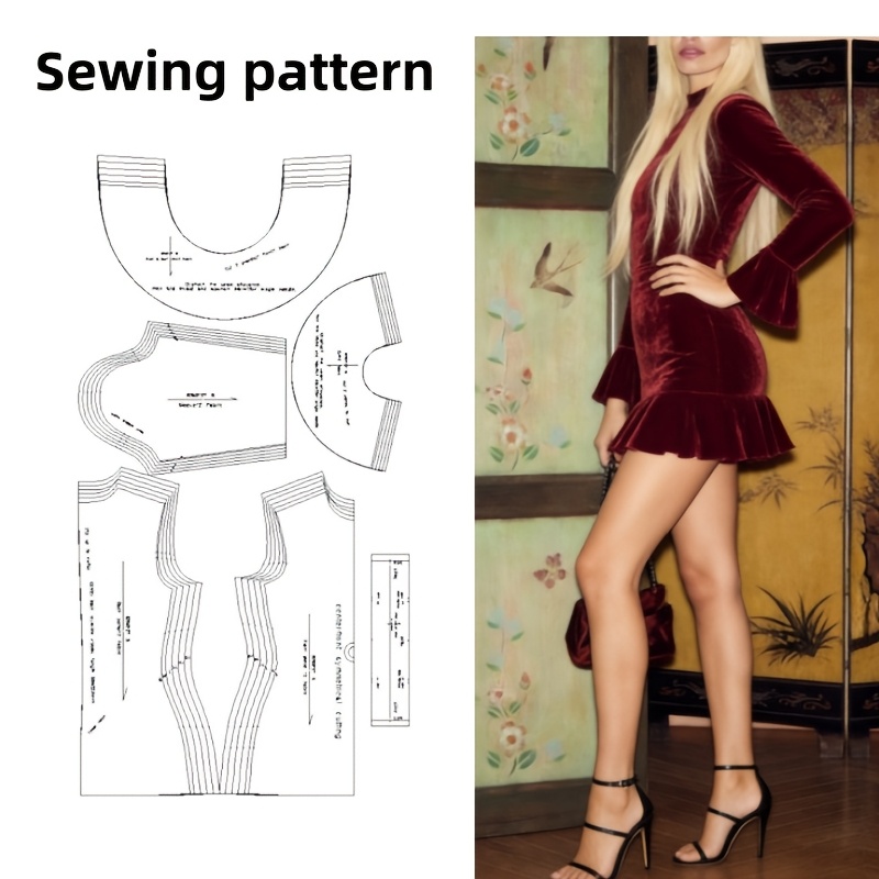 how to make a bodycon dress pattern Women's High-Neck Sewing Ava Presley 40029 Long emergency showstopper Color:Heather Gray