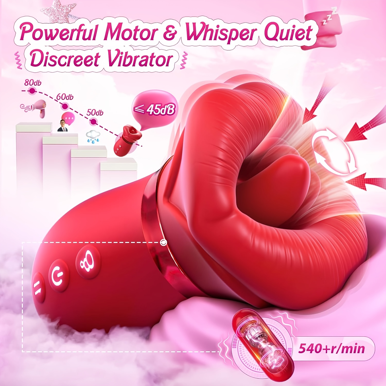 1pz giocattolo sessuale femminile a forma di     con 10 modalità di   & succhiamento, ricaricabile usb, stimolazione del   per coppie, prodotto per   sessuale|giocattolo    |pulsanti di   facili, giocattolo sessuale per coppie Dettagli dell'articolo 4