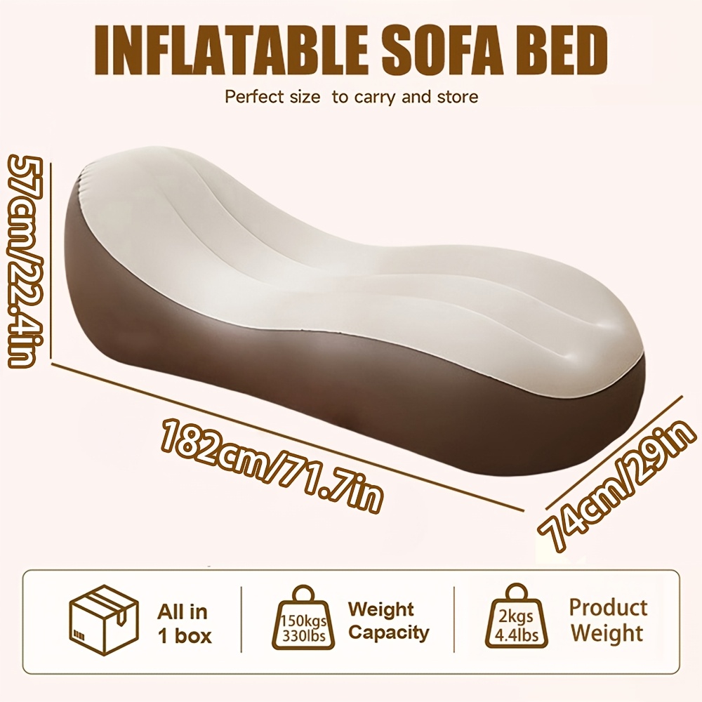E-shop 3-in-1 Schwerlast Aufblasbare Luftmatratze mit Integriertem Kissen - Ergonomisches Luftbett & Liege, Leicht & für Camping, Reisen, Gästezimmer