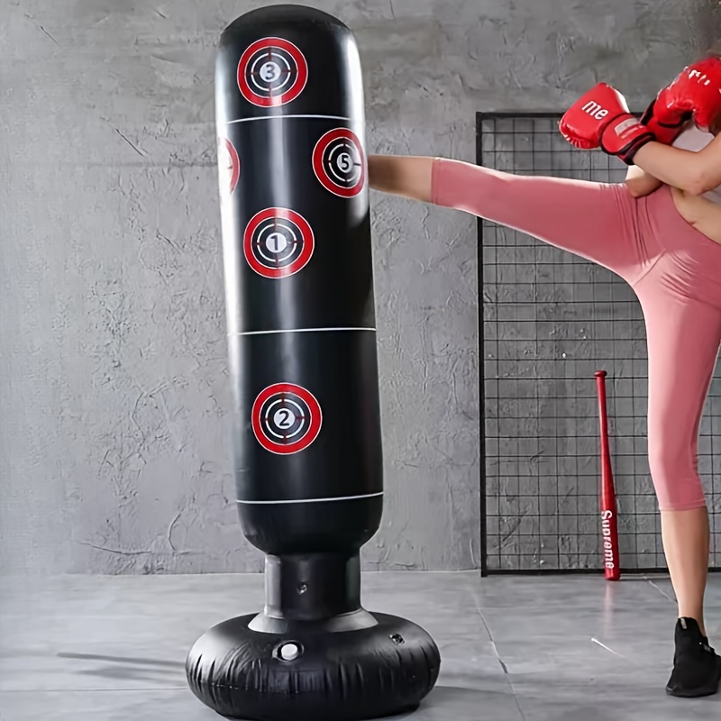 

Inflatable Punching Bag, Home Fitness Sandbag Tumbler, -standing Boxing Column, Non-electric Pvc Material