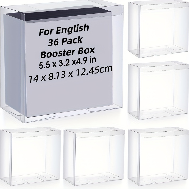 Image of 5 Pack Clear Plastic Display Protector For Box, Easy Fold-to-, Scratch Proof Protection, Storage Case Suitable For Version Of , For Of 36 Packs Per Box, For Game Trading Cards