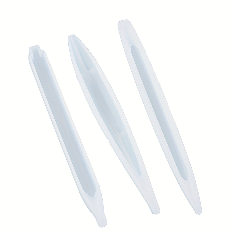 3pcs Diy Resin Crafts Making Kit - Pen Shape Resin Mold For Ballpoint Pen Silicone Molds, Epoxy Resin Casting Molds