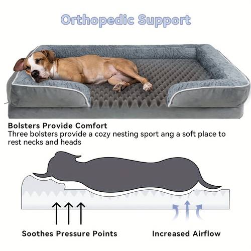 detachable dog bed pet sofa for medium and large dogs cats non slip egg foam cushion