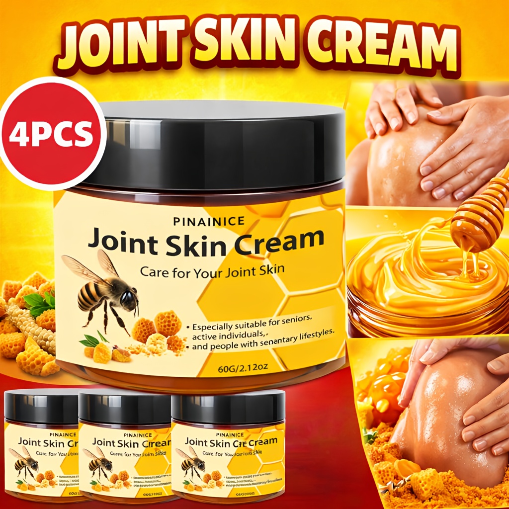 Image of Family -pack Honey Turmeric Joint Skin Cream 60g Daily Body Care For Gym And Home Mature Skin Lifestyle Elbow Knee Skin Maintenance Balm