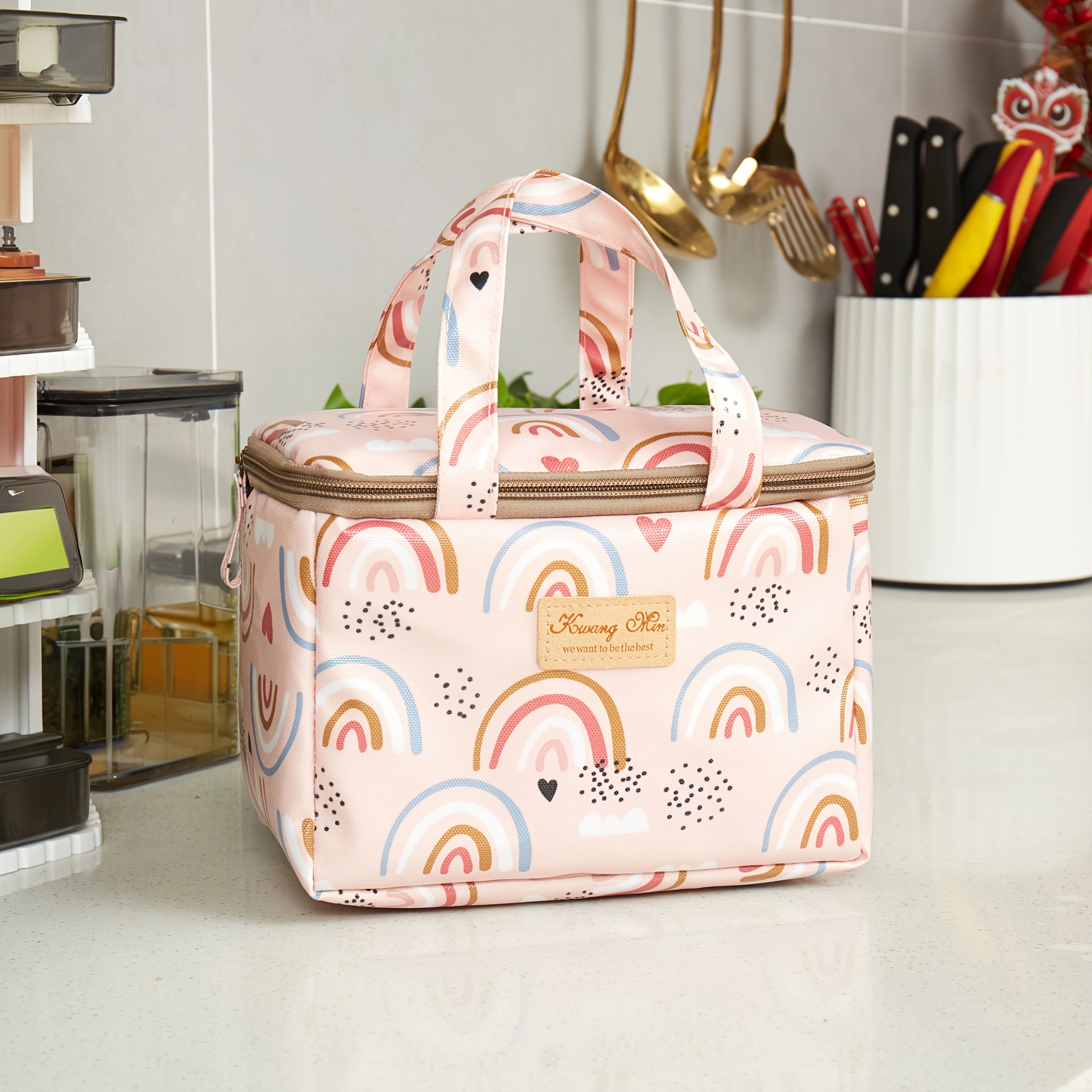 Spacious Insulated Cooler Tote Bag For Outdoor Activities, Safe For Non-food Items