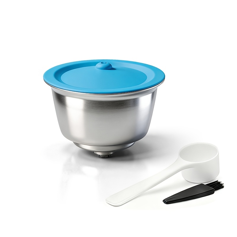 TEMU Stainless Steel Reusable Coffee Capsules - Refillable Pods With Perforated Design, Lid, Refill Pods For Machines