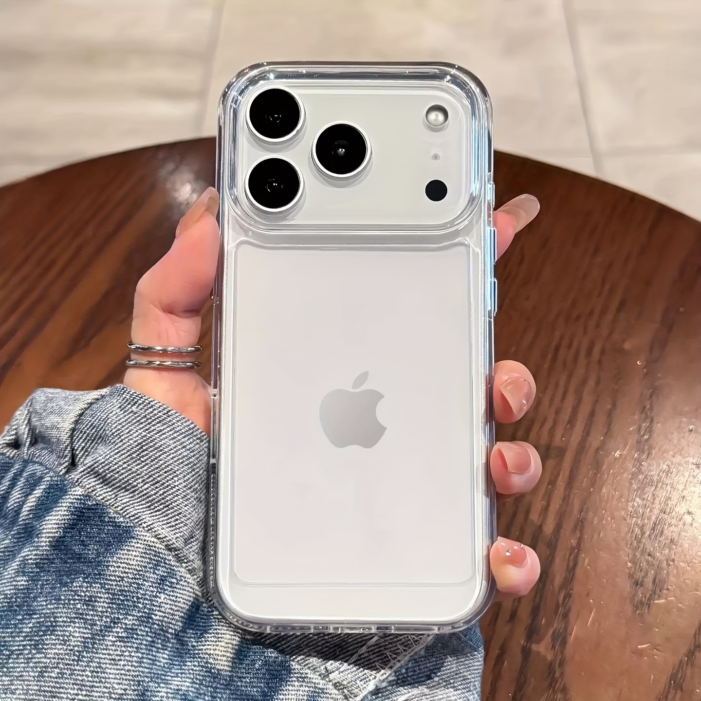 E-shop Handyhülle: Klare Space-Hülle für iPhone 17, 16, 15, 14, 13, 12, 11 Pro Max Ultra-Dünne Klare Hülle 14, 15 Plus Luxus Stoßdämpfende Weiche TPU