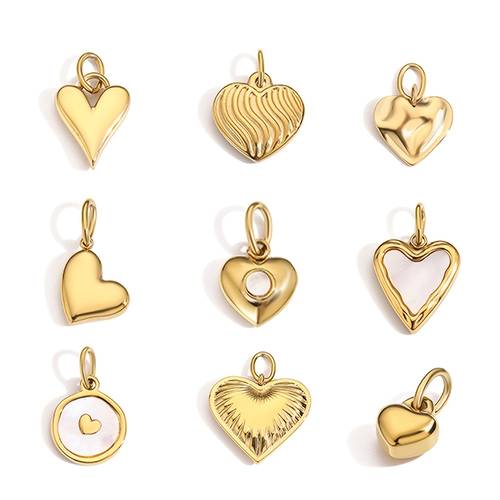 1pc stainless pendant elegant and stylish heart charm versatile accessory for necklaces and bracelets