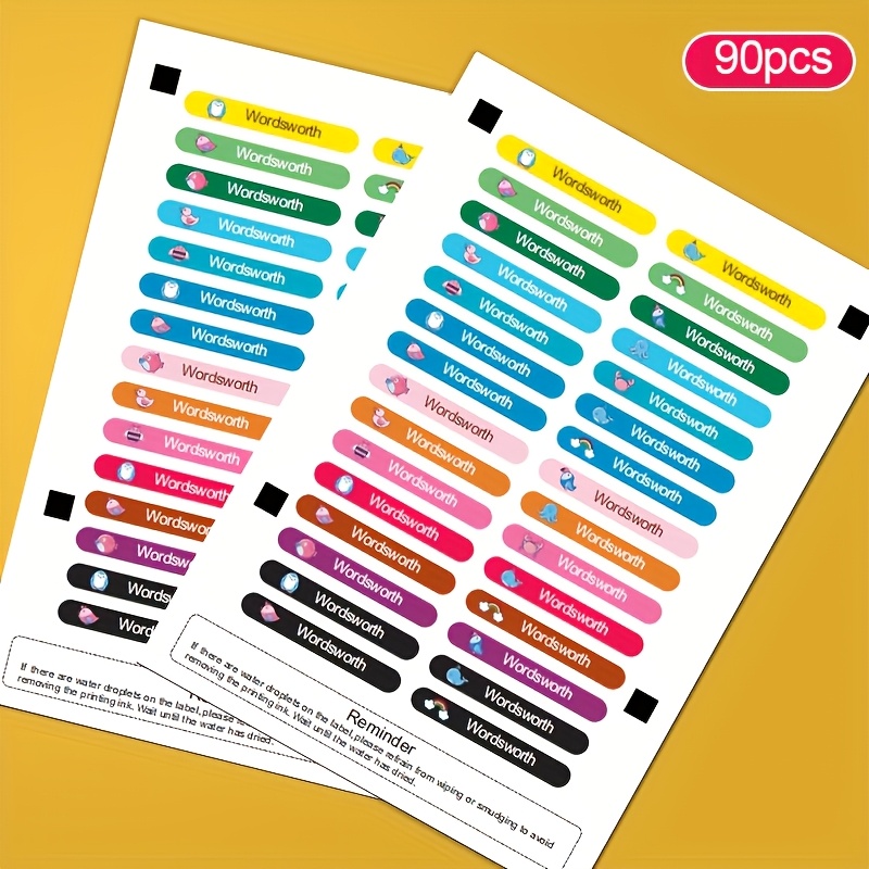 Custom Name Stickers - Vibrant Colors, Rounded Corners, Labels For Notebooks, Office & Crafting Supplies - Perfect For Students & Hobbyists, Crafting | Labels