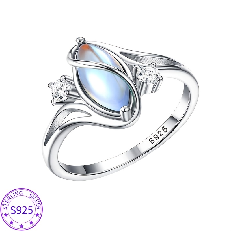 

925 Sterling Silvery 2.7g Ring For Women Ring Square Crystal Zirconia Embellished Ring Single Gemstone Ring