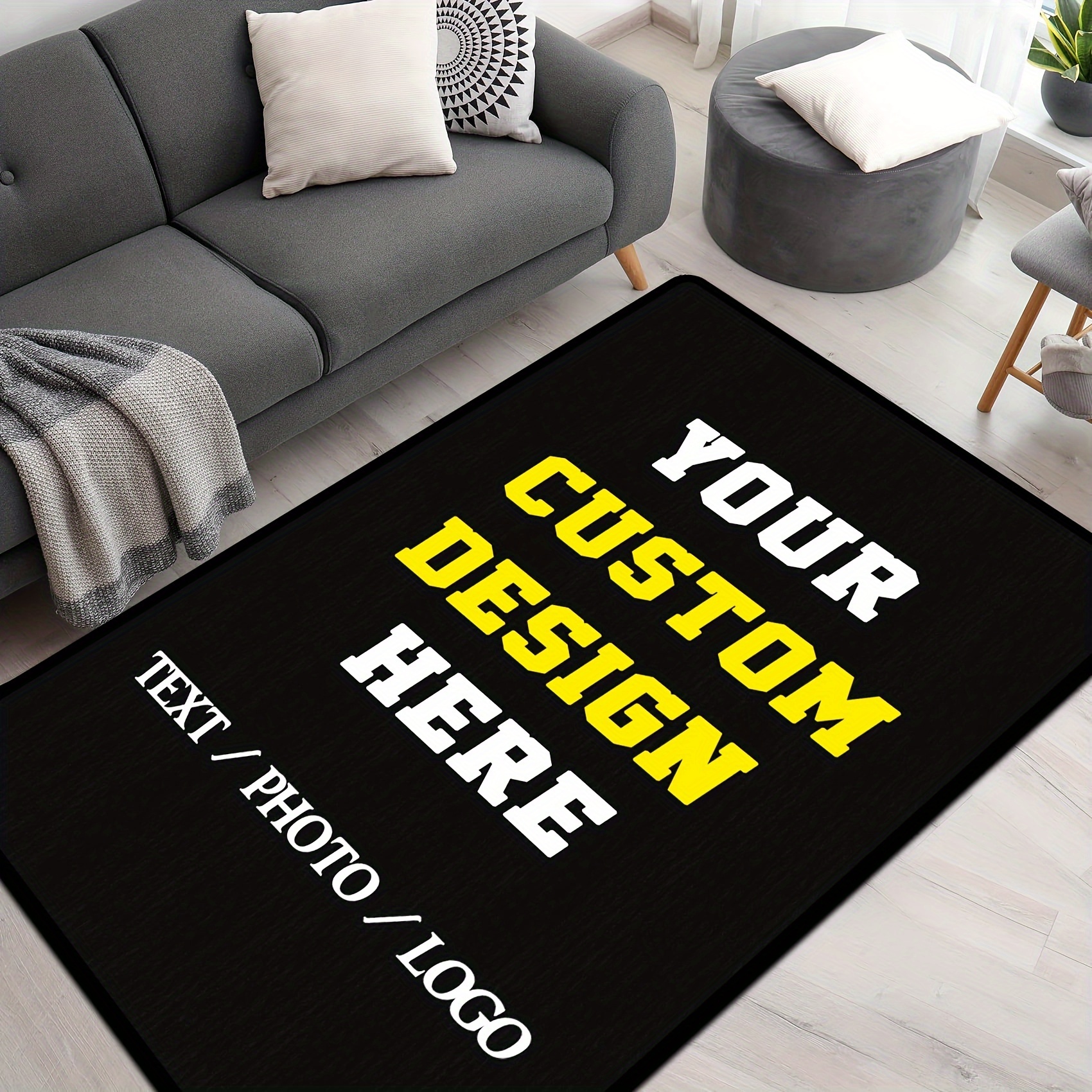 

& Area Rug - Personalized For , Bedroom Decor | For , , Colleagues | , Polyester | Striped///