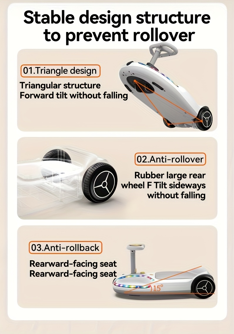 24V 2A High-Speed Motor with 180W Power, 8 Mph Speed with Sturdy 6.5 Inch Road Tires, Charge Time Of 1-2 Hours, Ideal for Children Up to 132.28LB.