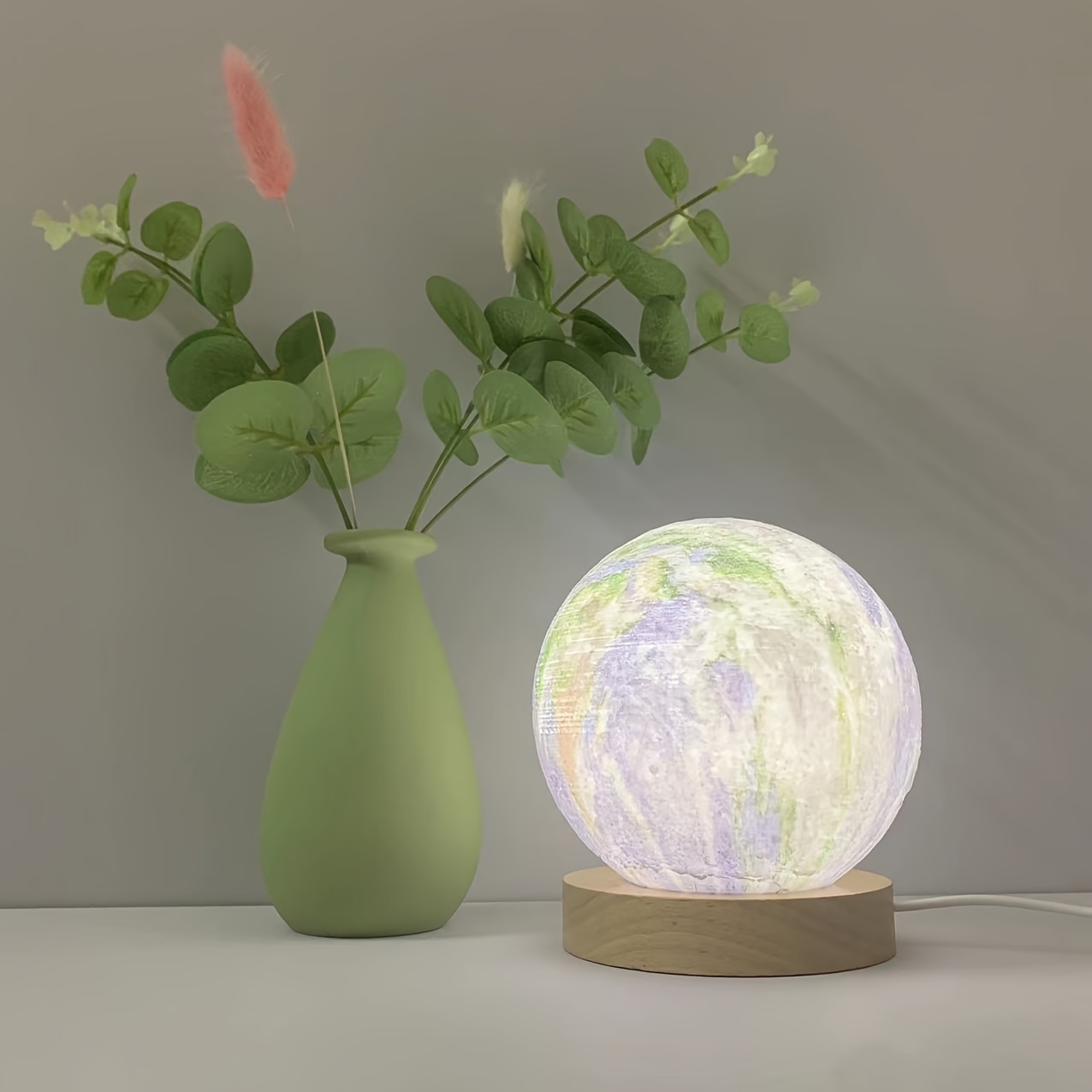 2024 New Light Luxury Planet Moon Small Table Lamp Bedside - Temu ...