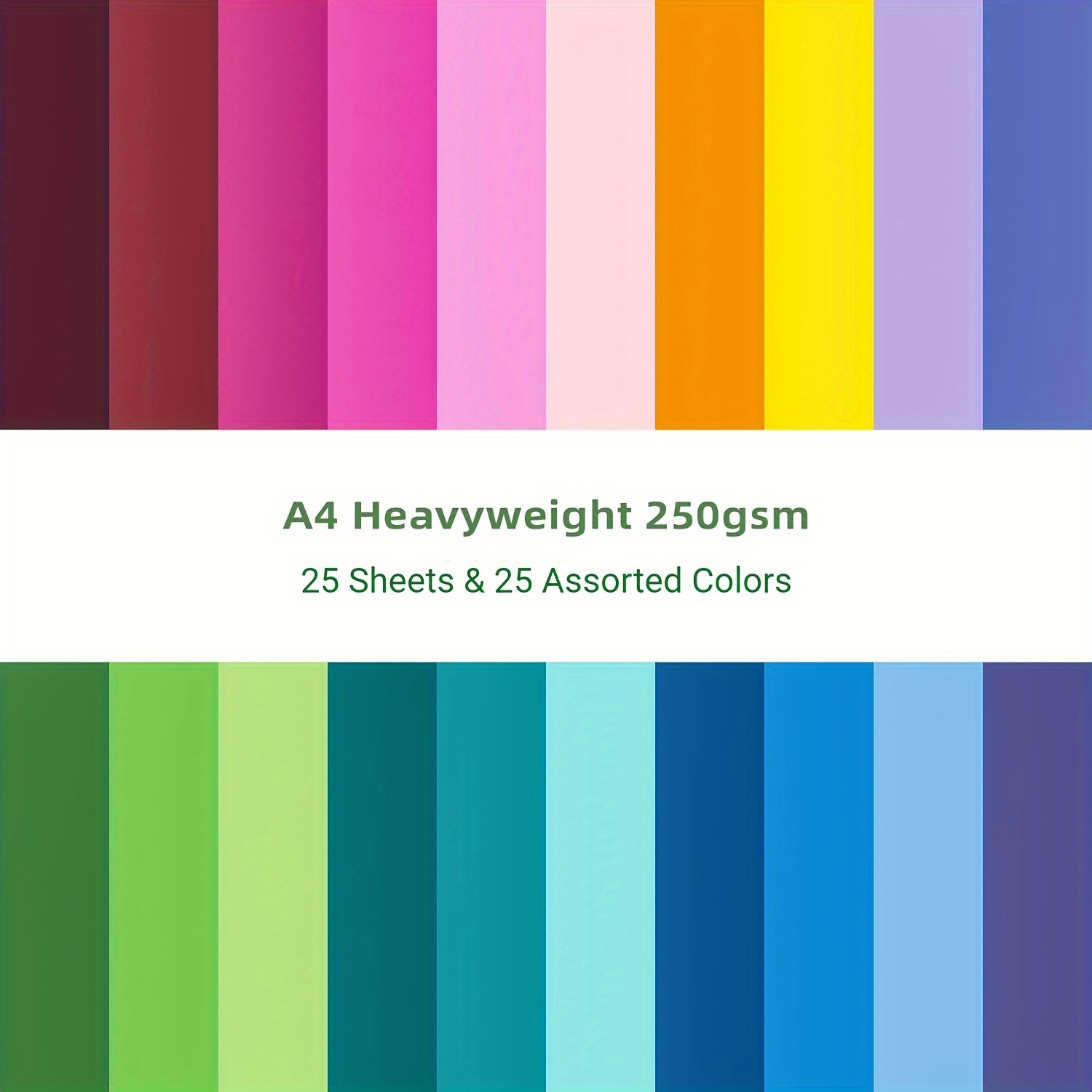 

25sheets 25 Assorted Colored Cardstock 8.3 X 11.7 Inches Thick Paper, 250gsm/92lb Construction Paper For Crafts, Card Making, Invitations, Printing, Drawing, Scrapbook Supplies