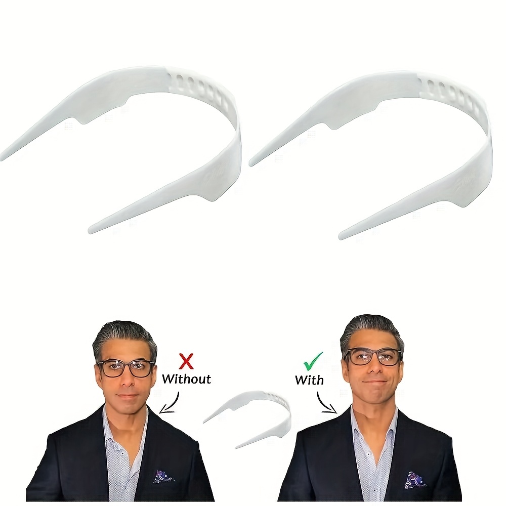 

Adjustable Shirt Collar - Invisible Support Brace, Without Glasses, White Pvc Material