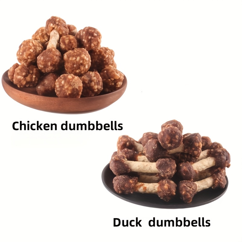 TEMU Chicken And Duck Dumbbell Teeth Grinding Stick Pure Milk And Duck, Suitable For Small, Medium And Large Dogs