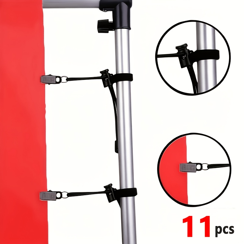 TEMU 11pcs Photography Background Clips, Multi-functional Elastic Drawstring Clips, Suitable For , Camera Meters And Accessories, Photography