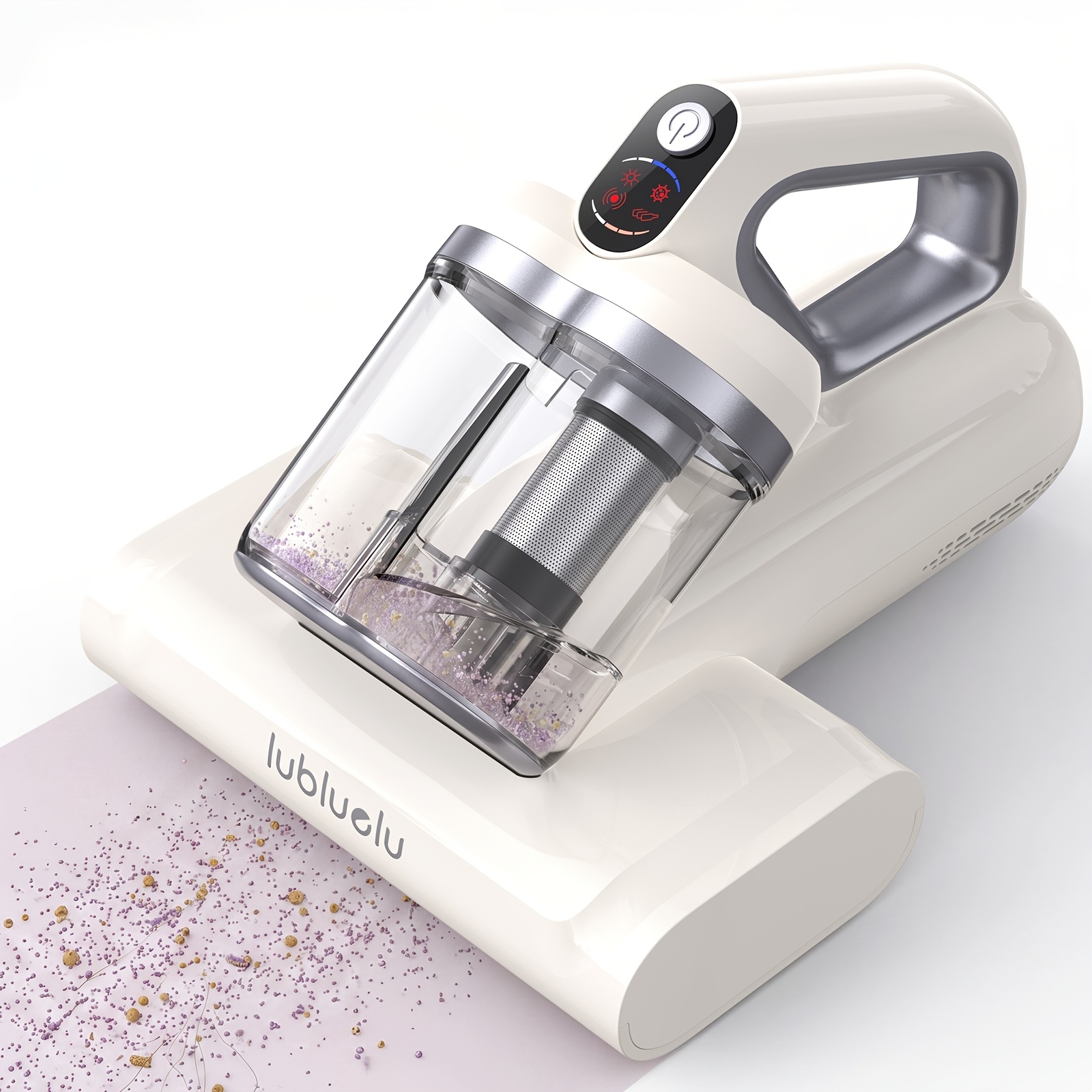 Lubluelu Mattress Vacuum Cleaner 17kpa, Cordless Dust Remover With Purple Light, Ultrasonic Cleaning, Hot Air Drying, Anti-allergen Cleaning For Bed, Sofa And Bedding