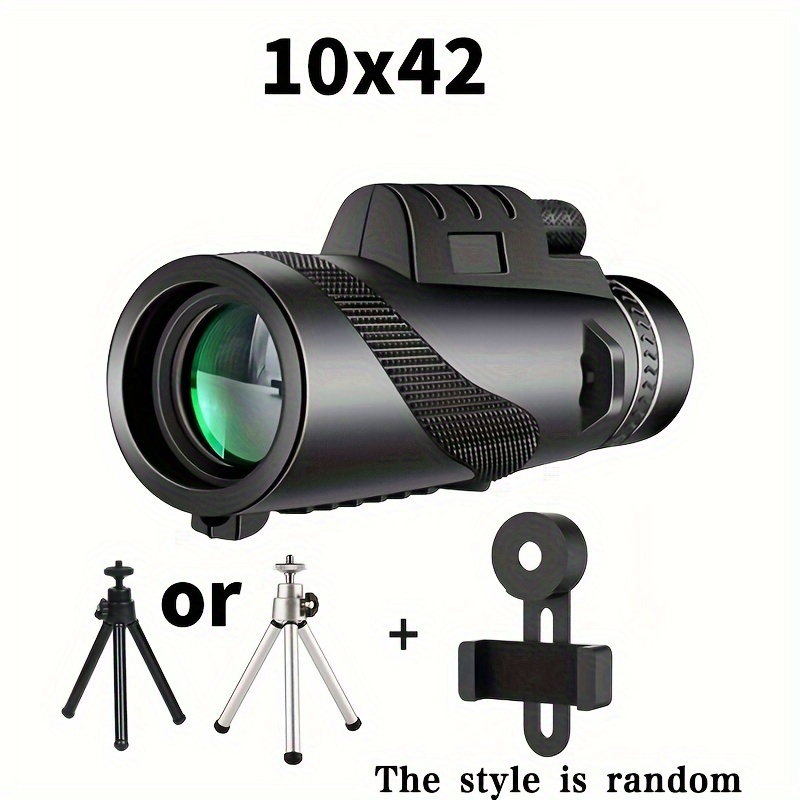 High-Definition Monocular Telescope Kit with 42mm Lens Tripod, Phone  Clip Accessories for Long-Range Viewing Outdoor Adventur