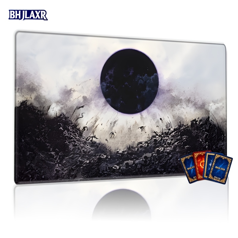 Image of Ink Wash Black Hole Playmat For - 24x14 Inch Tcg & Board Game Mat, Eastern Doom Art Mousepad Desk Mat, Perfect Gift For Dark Myth Enthusiasts