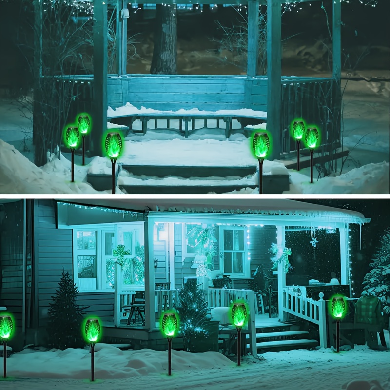 

Solar Outdoor Lights, Lights, Halloween Lights Outside For Halloween Decorations With Flickering Flame, Auto , Warm Light