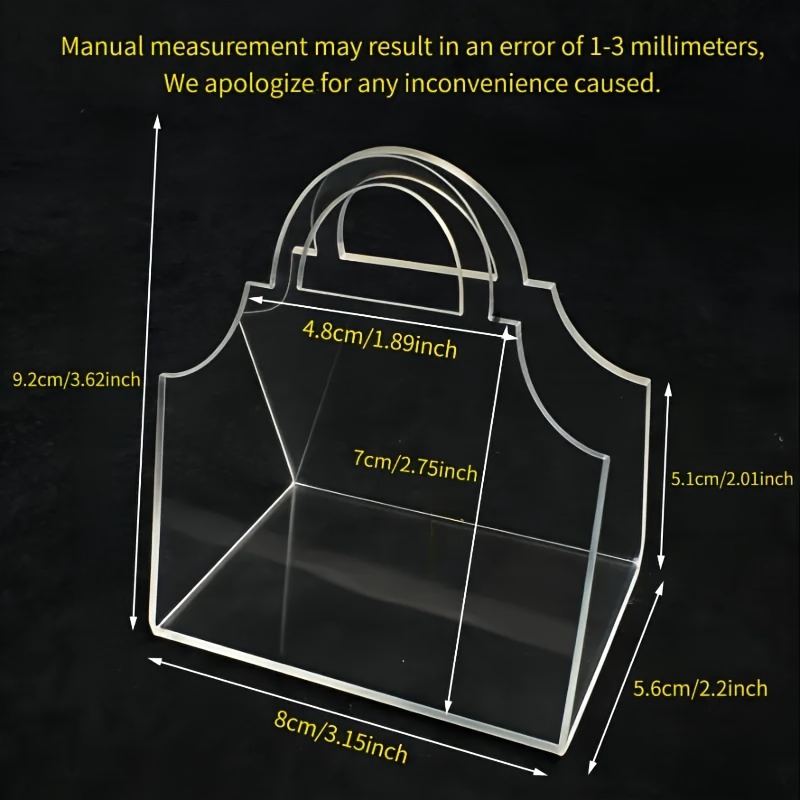 E-shop Geschenk für Sie/Ihn 11-tlg. transparente Acryl-Handtaschen-förmige Verpackungsboxen, geeignet für Hochzeiten, Geburtstage, Partys –
