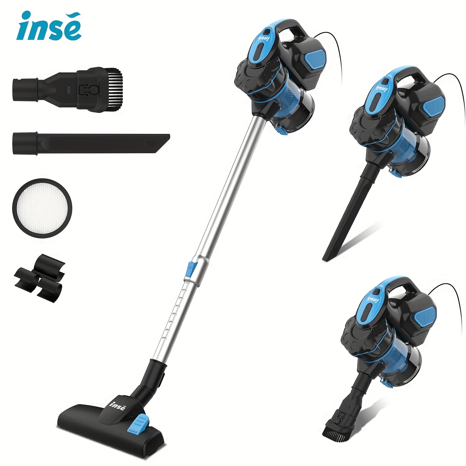 

Inse Corded Stick Vacuum Cleaner, Corded Vacuum Cleaner With 600w Powerful Motor 18000pa Handheld Vacuum Cleaner For Home Pet Hair Hard Floor