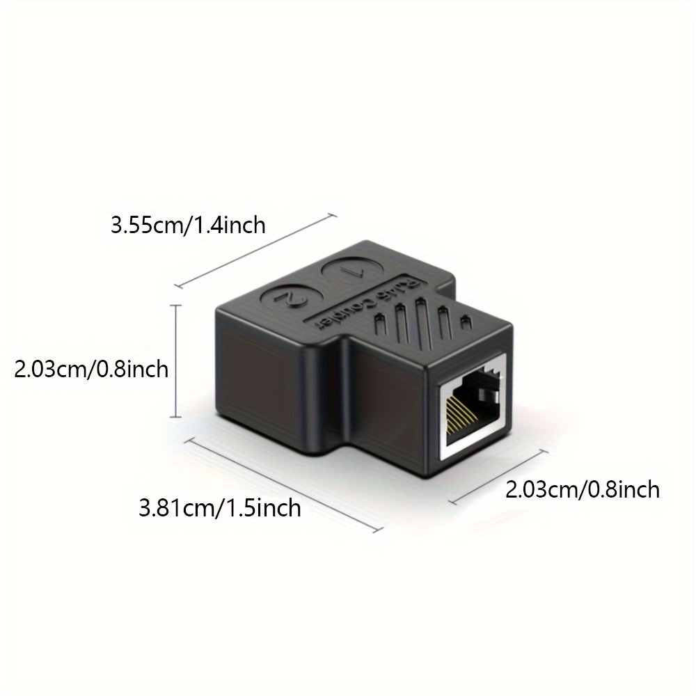 TISHRIC NOUVEAU Adaptateur de port Ethernet réseau d'extension 1 à 2, connecteur de câble réseau RJ45, coupler RJ45, adaptateur de répartiteur réseau, ports