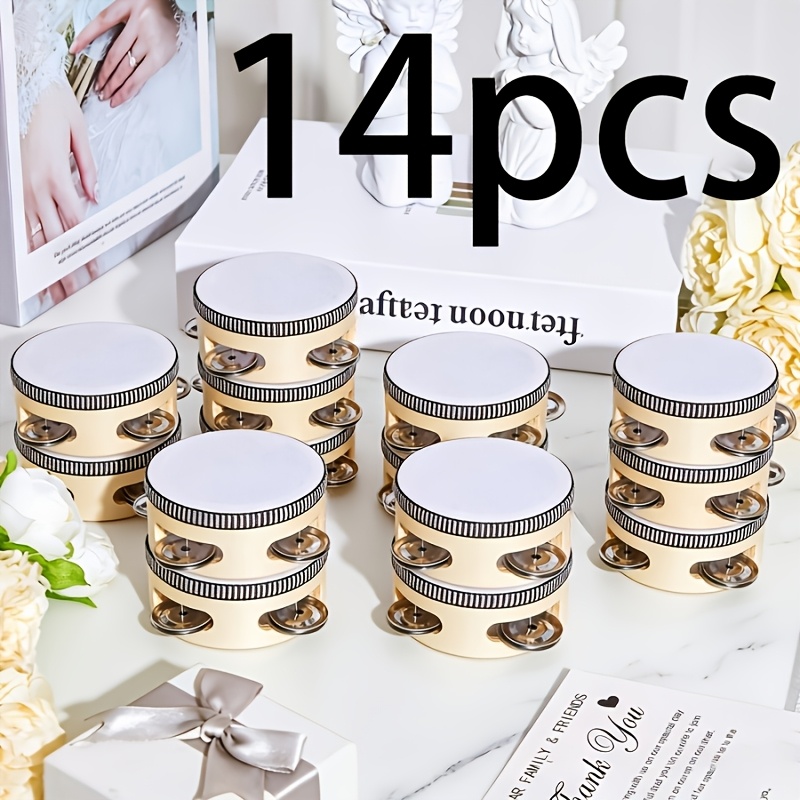 TEMU 14 Exquisite Birch Metal Set - Suitable For Weddings, Churches, Ktv, Bands, Parties And Game Occasions, Single Row Percussion Instrument - Made