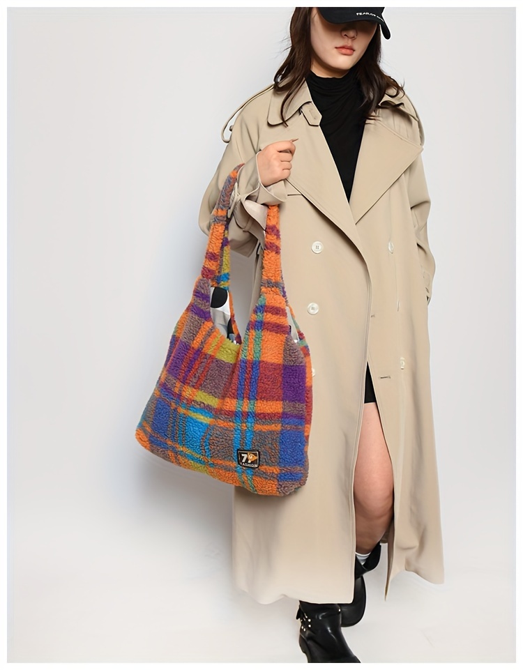 Plaid bag for casual daily outfits