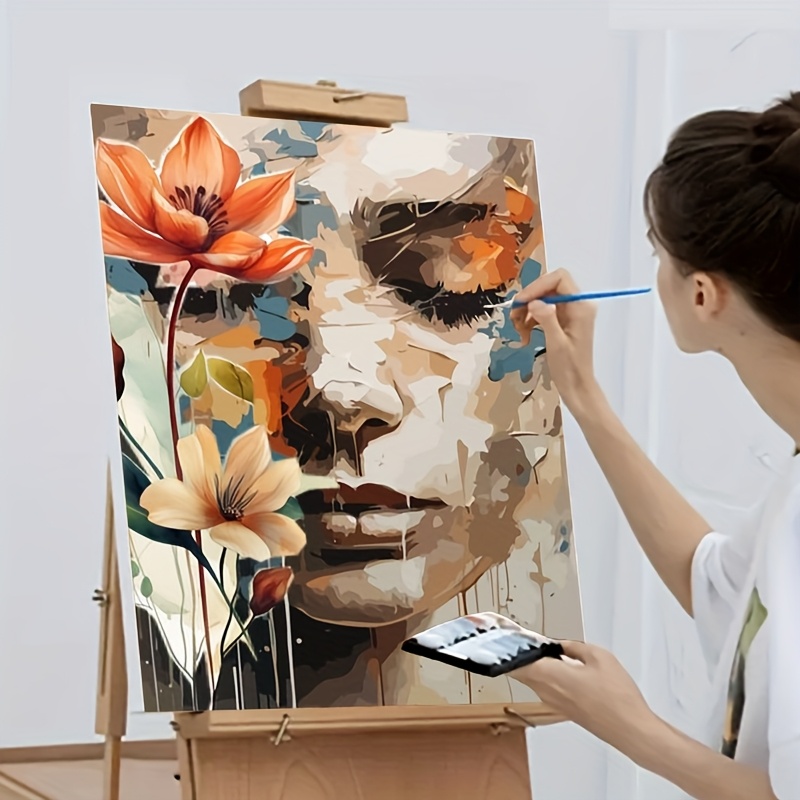 [professional Art Use] 1 Adult Beginner Adult Digital Painting Kit, Art Gift, Paint By Numbers, Suitable For Beginners - Equipped With Acrylic Paints, Canvas