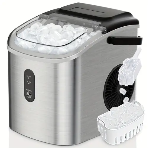 outdoor ice maker countertop 26 5lbs per day 9 cubes in 6 for bbq camping rv silver